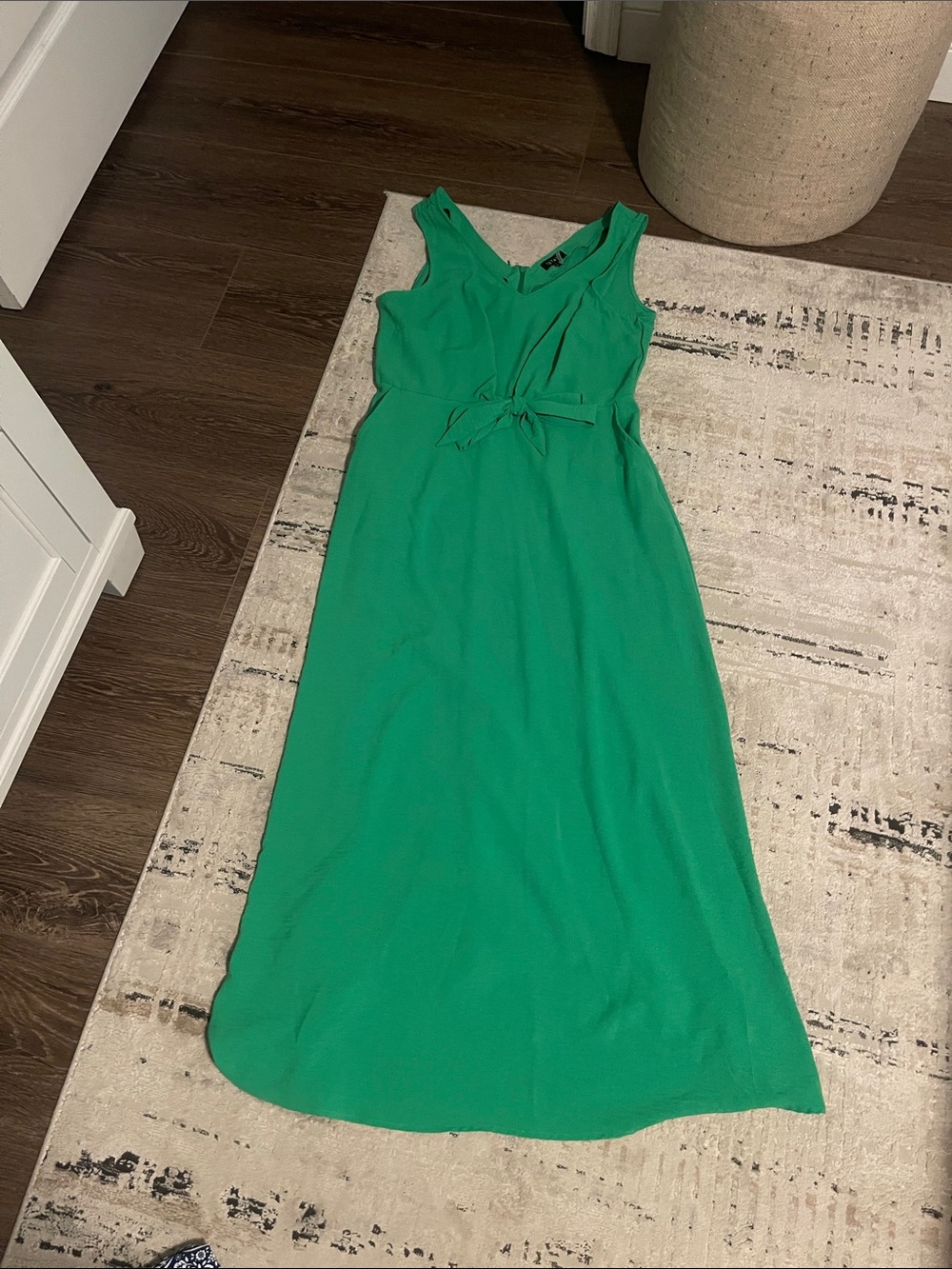 1. State Emerald Green Sleeveless Tie-Waist Maxi Dress